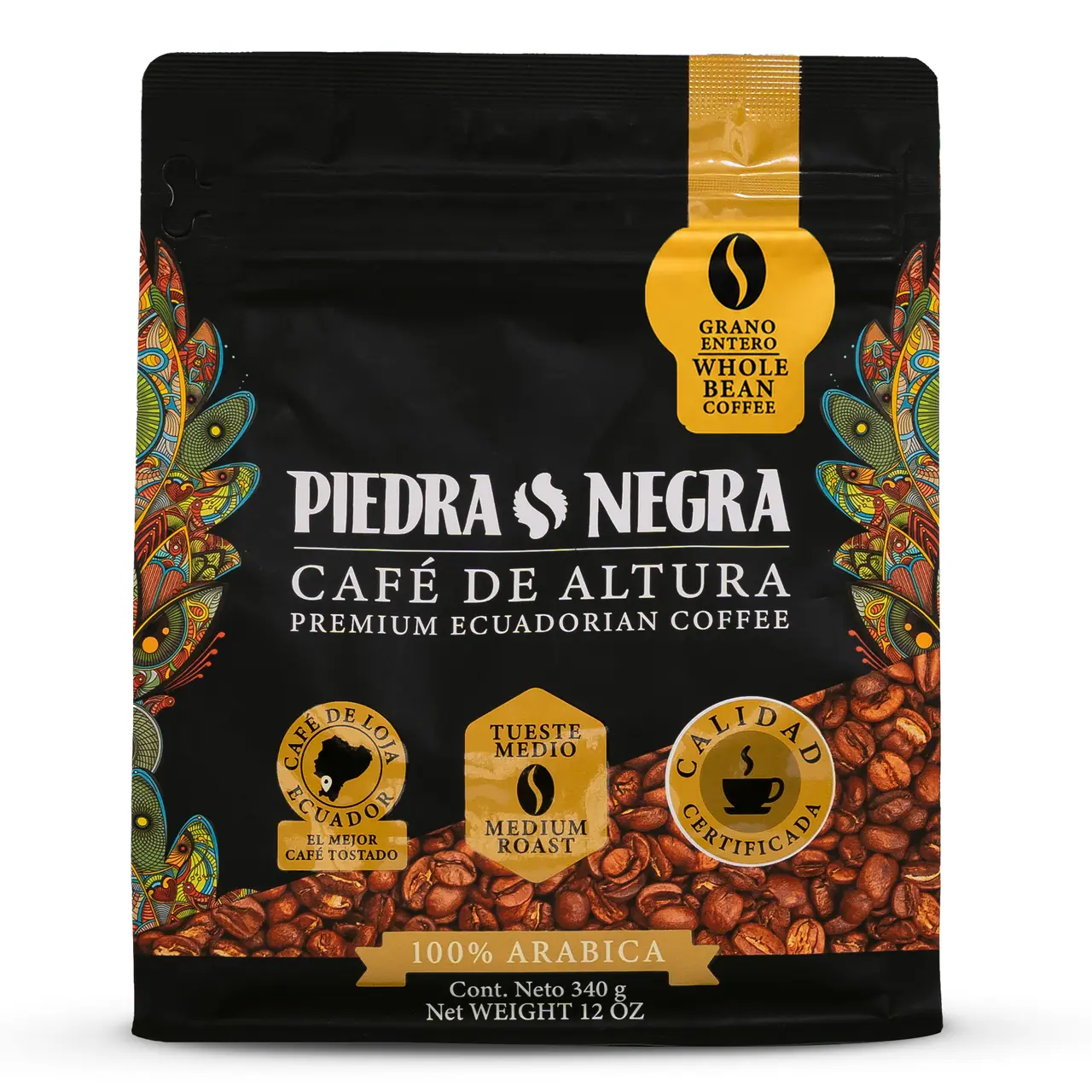 Piedra Negra Medium Roast whole bean coffee bag